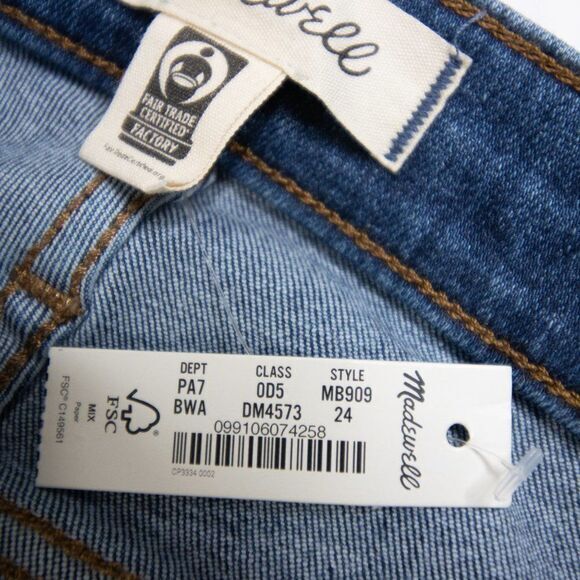 Top rated! Madewell 10" High-Rise‎ Skinny Jeans in Bradshaw Wash, size 24 - Picture 15 of 16